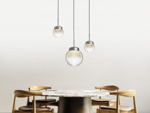 Алюминиевый и стеклянный светодиодный подвесной светильник