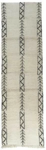 AFOLKI Прямоугольный шерстяной коврик с длинным ворсом и узором Beni ourain Taa1164be