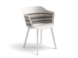 Полипропиленовый садовый стул с подлокотниками