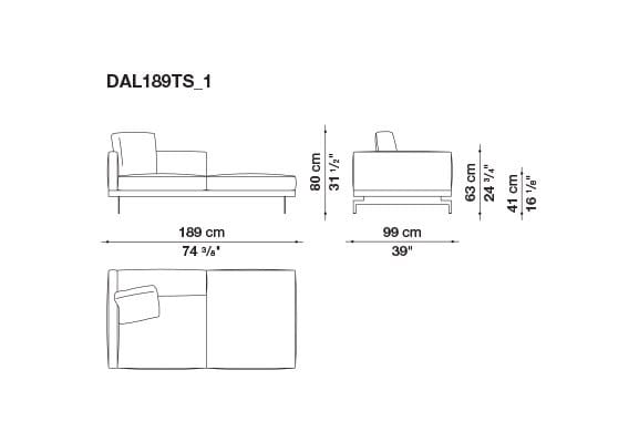 3-местный тканевый диван с полуостровом B&B Italia док ARCH-00061121 - Вид №160