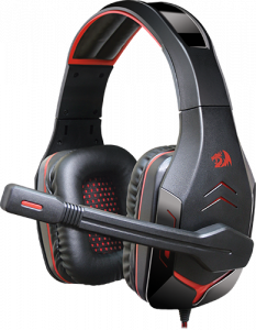 64200 игровая гарнитура excidium красный + черный, кабель 2,2 м Redragon