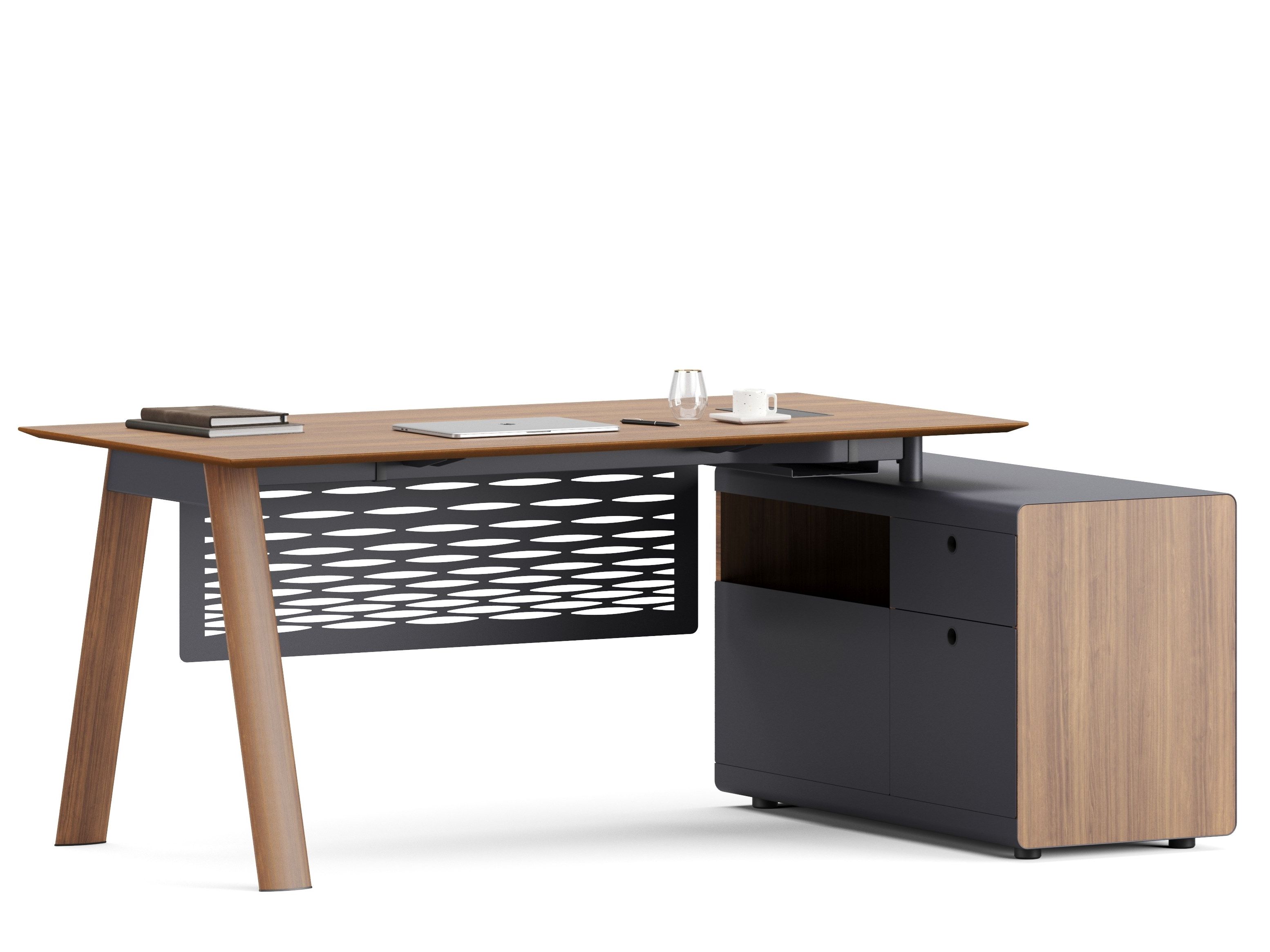 Деревянный прямоугольный рабочий стол с ящиками Ersa Yoka ARCH-00068886 - Вид №3