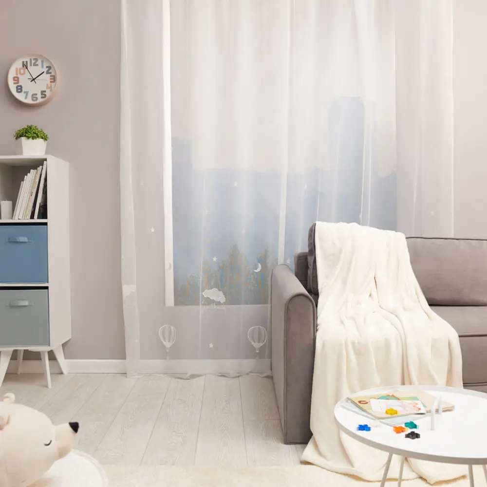 Santreyd Тюль Звезды с декоративной лентой 300x280 см 85415551 STLM-0062698