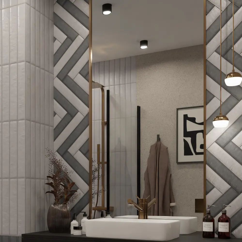 Керамин Наполи 2: настенная плитка серого цвета с эффектом камня 89398554 STLM-1576054