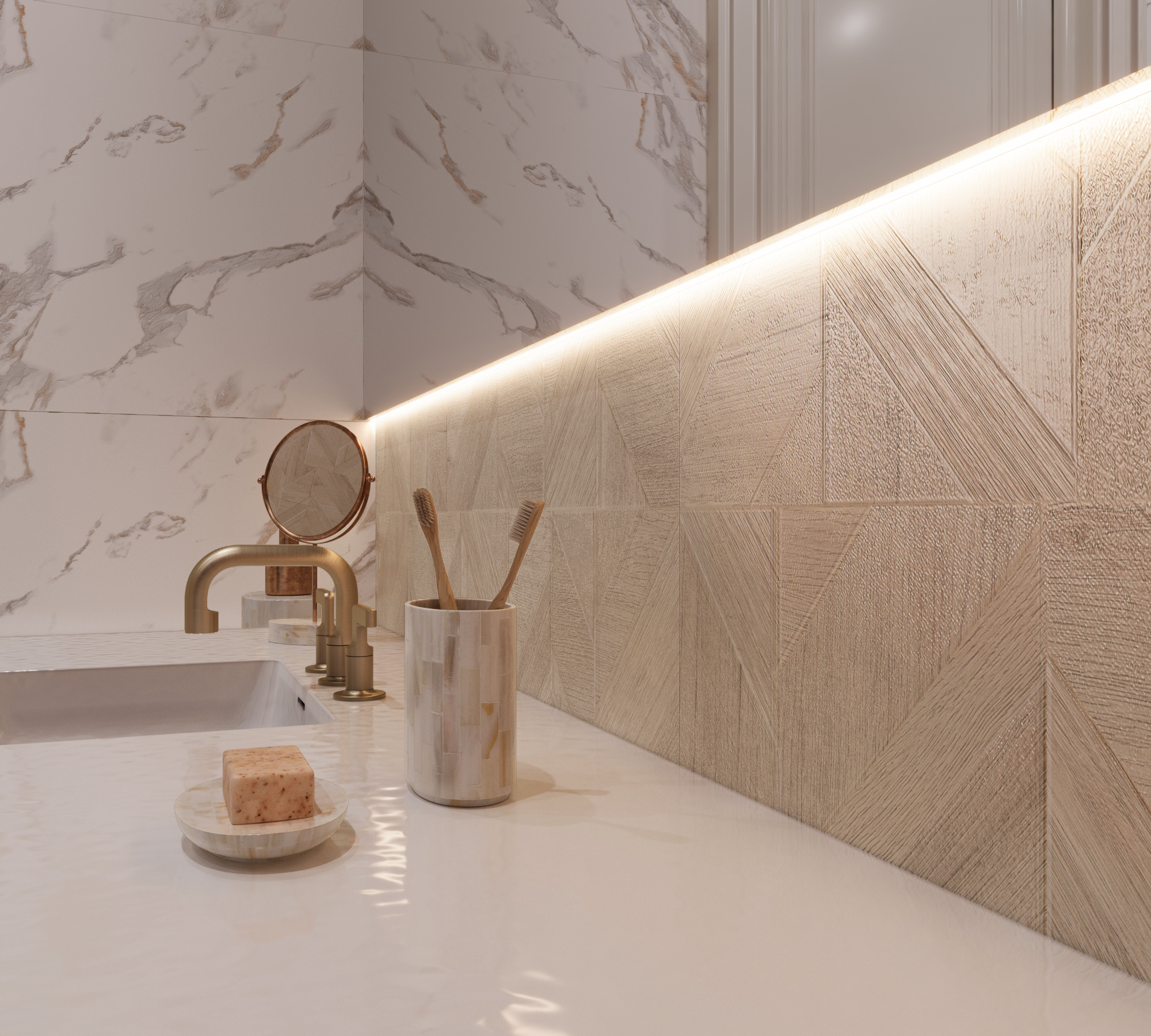 Керамогранит ROCKWOOD CREMA 60х120 Arcadia Ceramica RT7012-P  - Вид №3