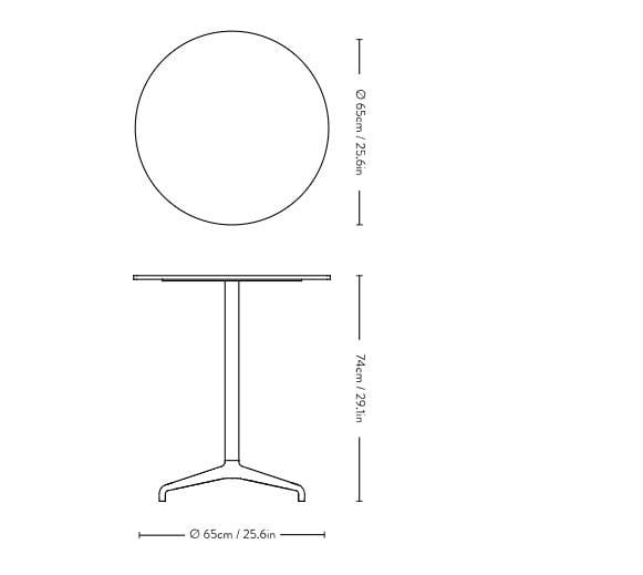 Круглый стол для сада из ламината со спицами &Tradition Rely ARCH-00085138 - Вид №5