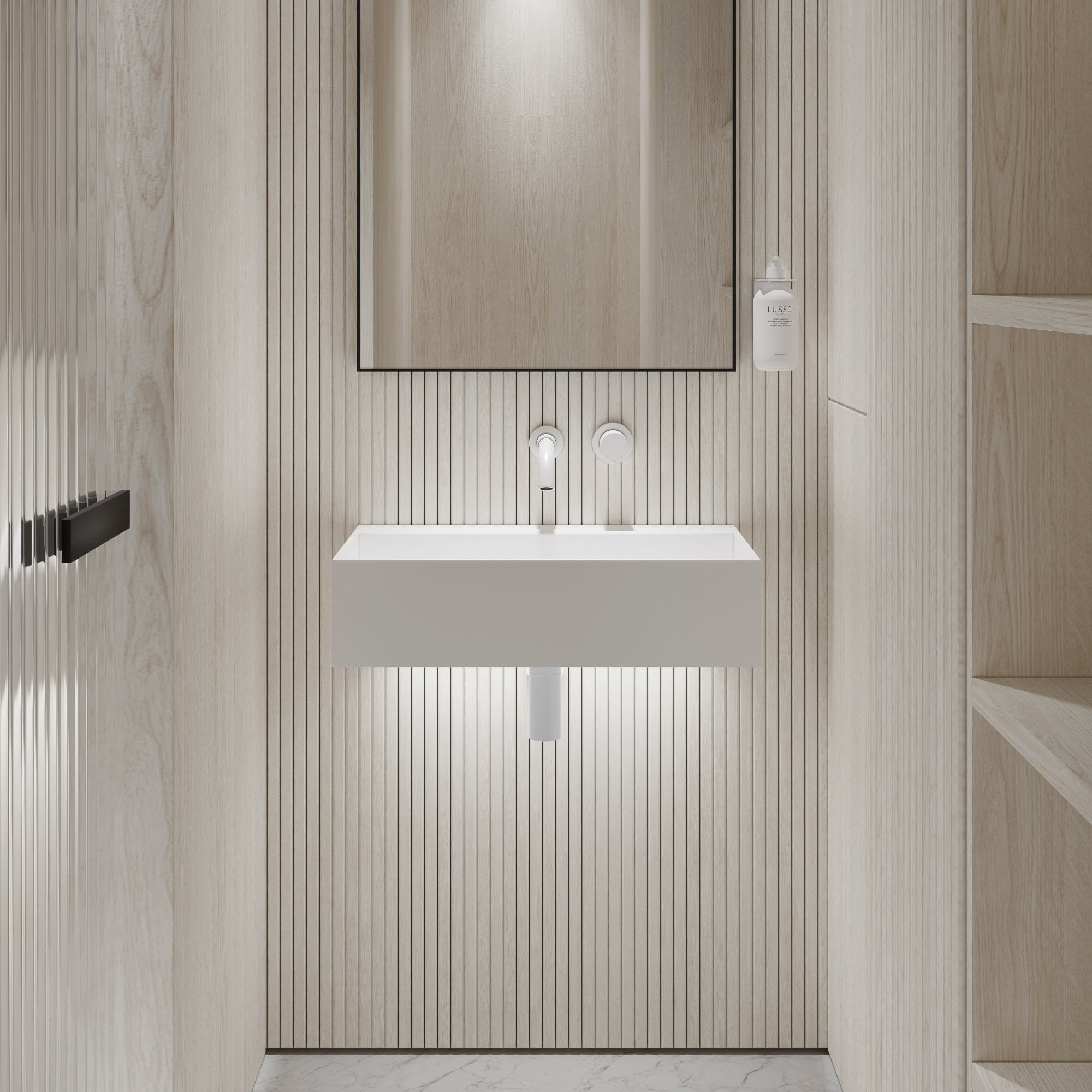 Одиночный подвесной умывальник из смолы LUSSO Thinn ARCH-00093532 - Вид №4