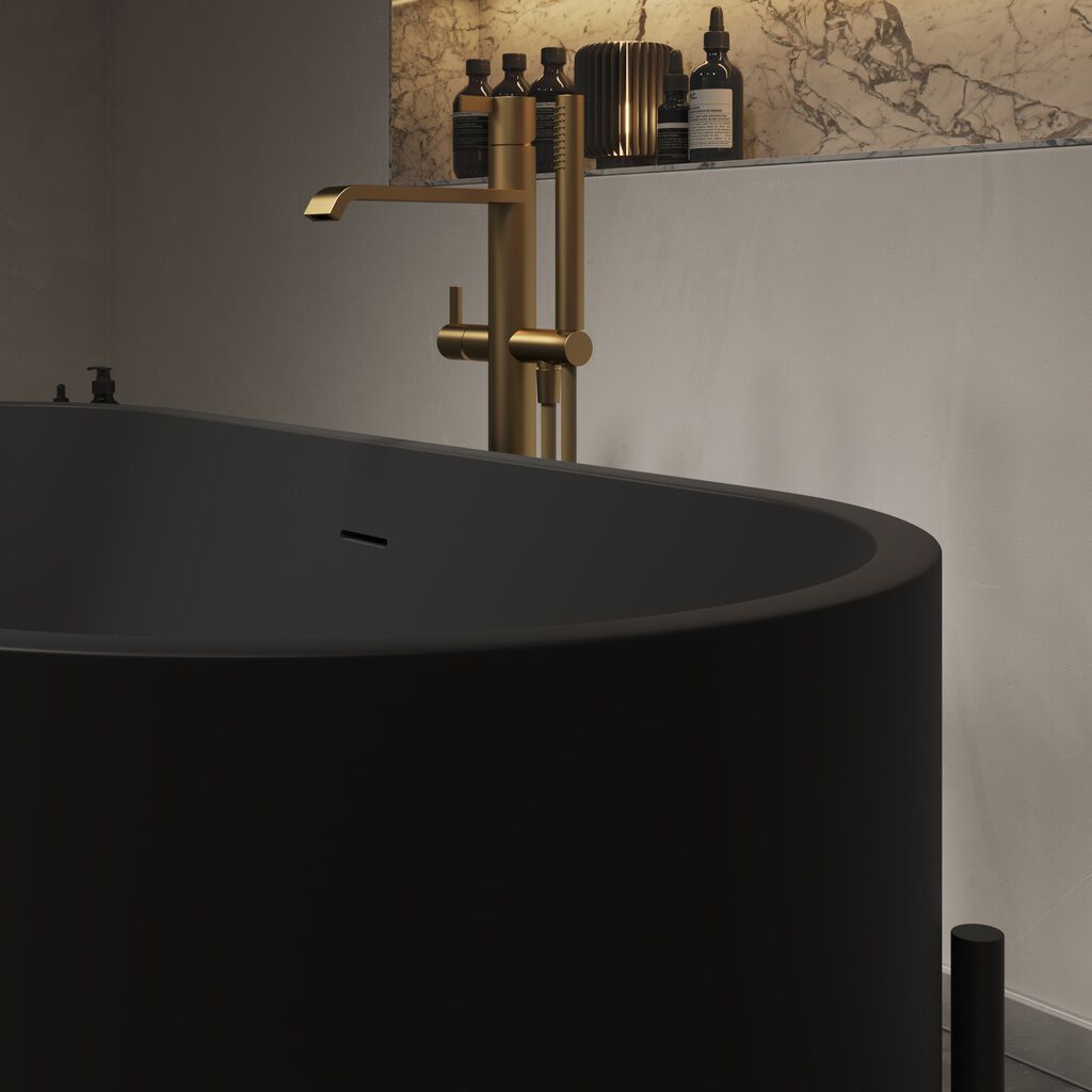 Ванна в центре комнаты в Mineral Stone® на ногах RILUXA MILANO ARCH-00029780 - Вид №5