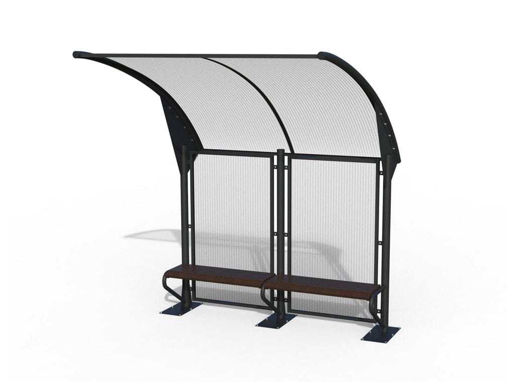 Стальной и поликарбонатный навес для автобусной остановки EUROCOMITALIA современная мебель ARCH-00114150