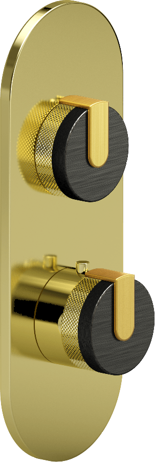 E-8026-R1BOXE0-L1BAU-PB-T Планка M-Series с 2 ручками - Внешняя часть GRAFF MOD+