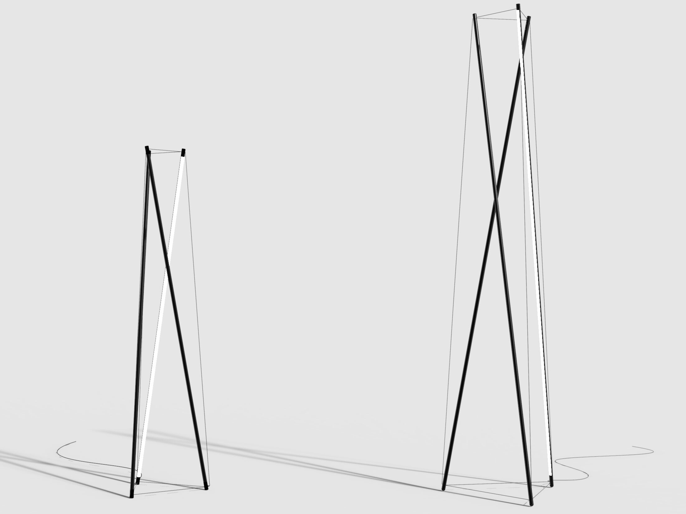 Экструдированный алюминиевый светодиодный торшер Martinelli Luce TENSO ARCH-00139751