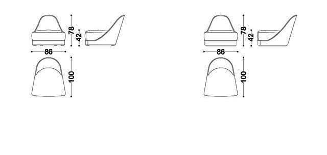 Тканевое кресло OPERA CONTEMPORARY Люсиль ARCH-00102722 - Вид №2