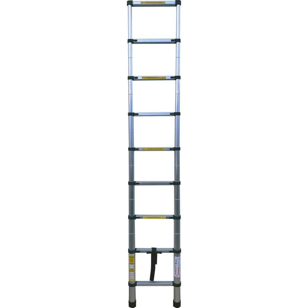 Лестница телескопическая 1-секционная Alumet до 2.6 м 9 ступеней АЛЮМЕТ STLM-2168576