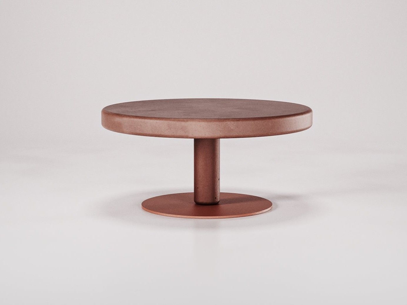 Бетонный круглый низкий журнальный столик Forma&Cemento пинбол ARCH-00101494