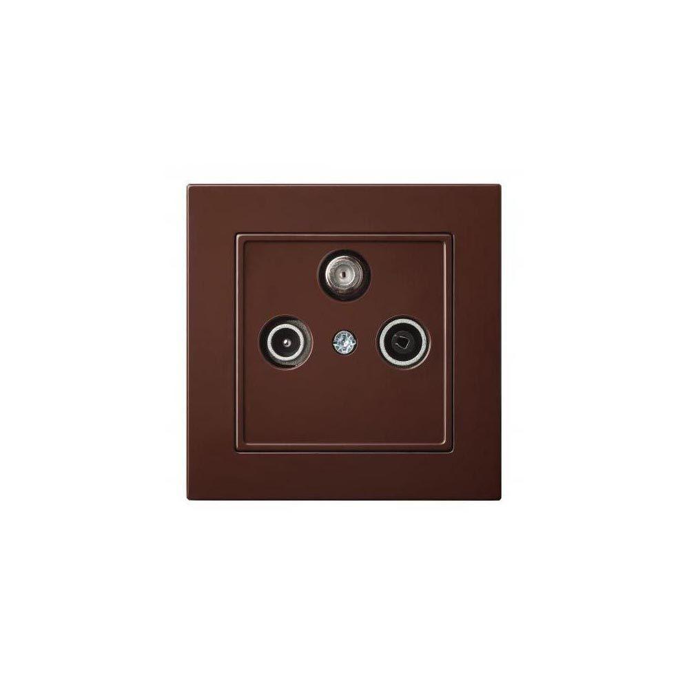28-159 Розетка TV/R/SAT оконечная Liregus Epsilon коричневый