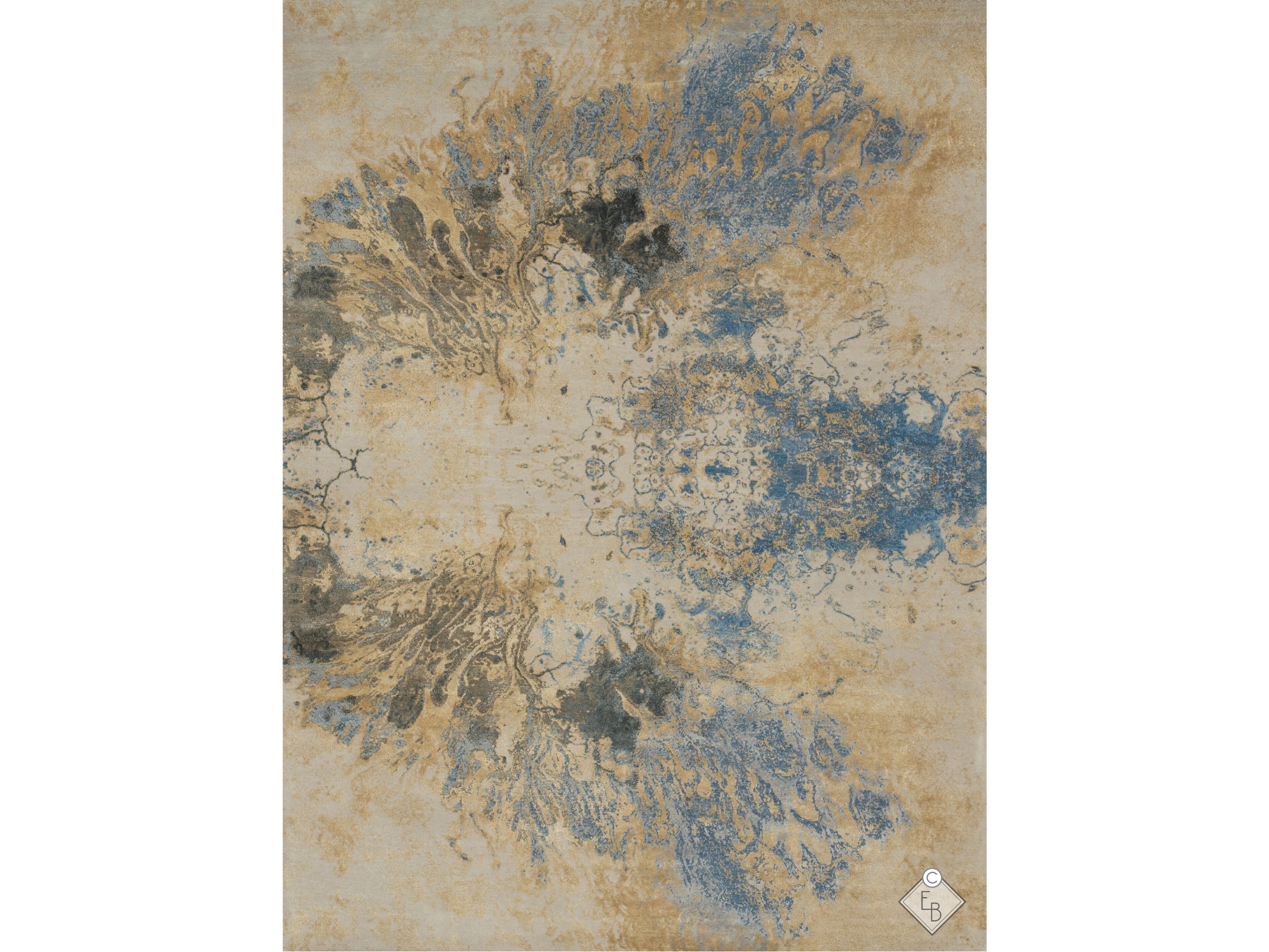 Прямоугольный ковер ручной работы из бамбуковой шерсти и шелка Edition Bougainville аллегория ARCH-00031968