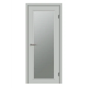 Комплект двери Лион со стеклом 80x200 см Hardflex цвет серый жемчуг без доборов