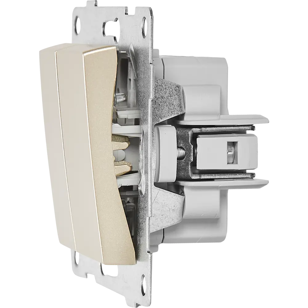 Выключатель встраиваемый Gusi Electric 2 клавиши цвет шампань Ugra STLM-2201287 - Вид №4