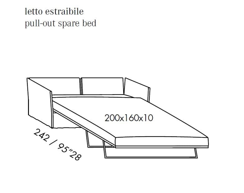 Съемный тканевый диван-кровать Meridiani ARCH-00112270 - Вид №3