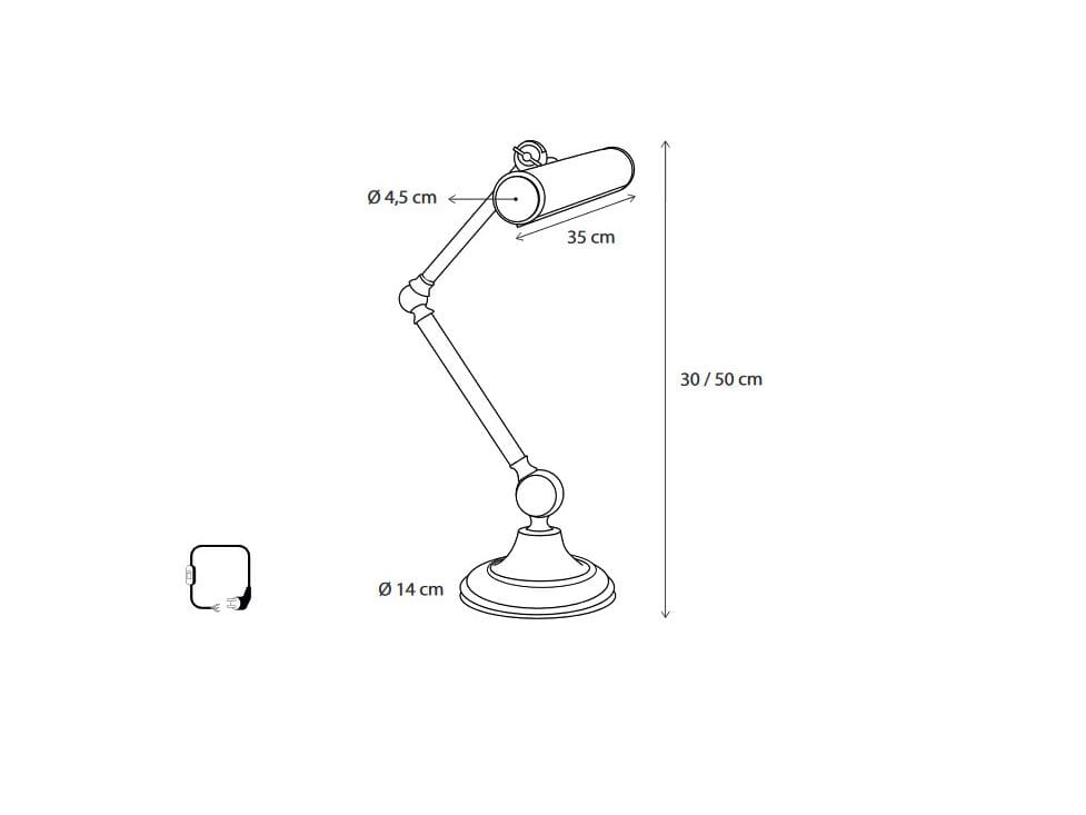 Регулируемая латунная светодиодная настольная лампа Authentage Lighting Rubens ARCH-00126769 - Вид №5