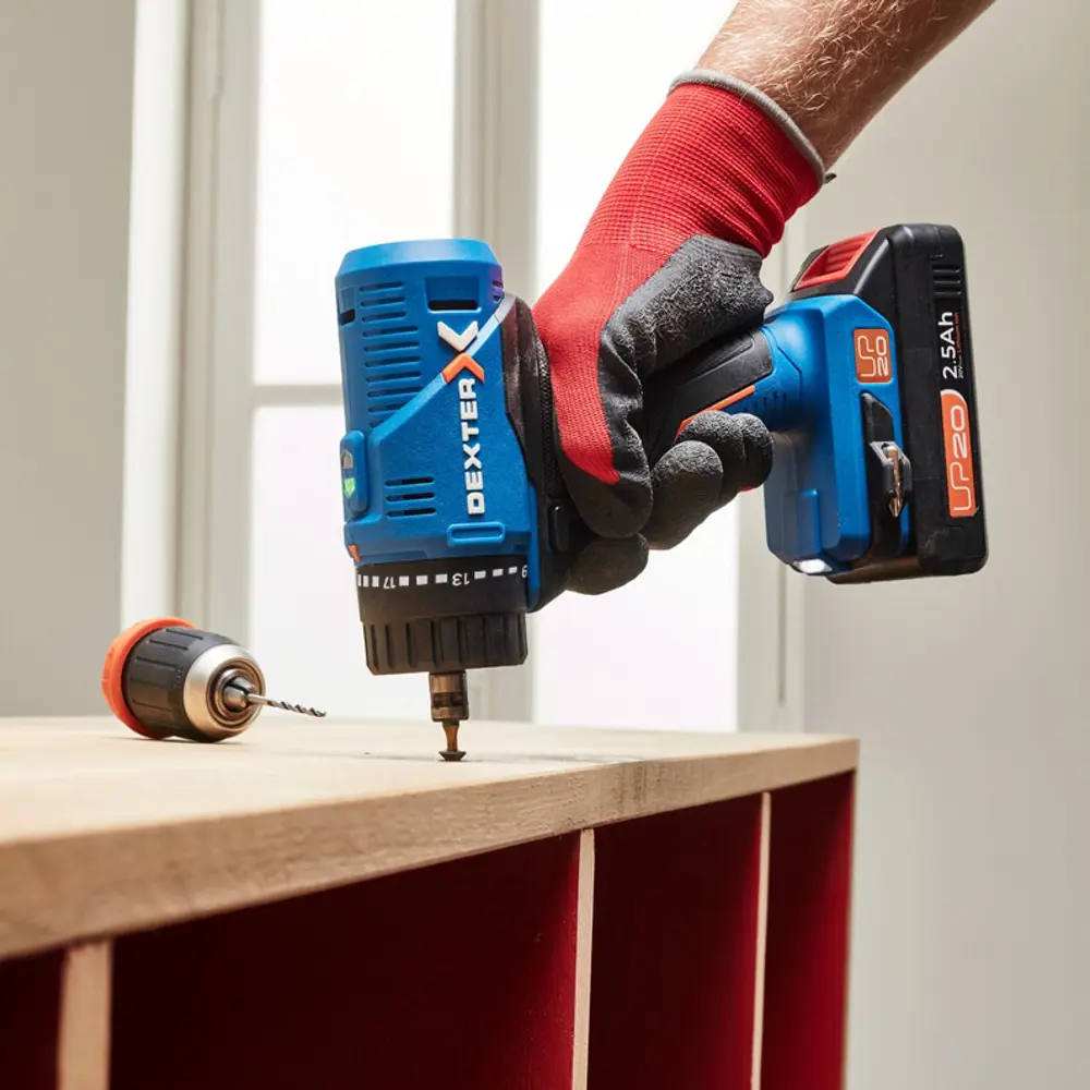 Дрель аккумуляторная Dexter 20VSD2-35RCA.1A, 20 В Li-Ion 2.5 Ач STLM-2050147 - Вид №12