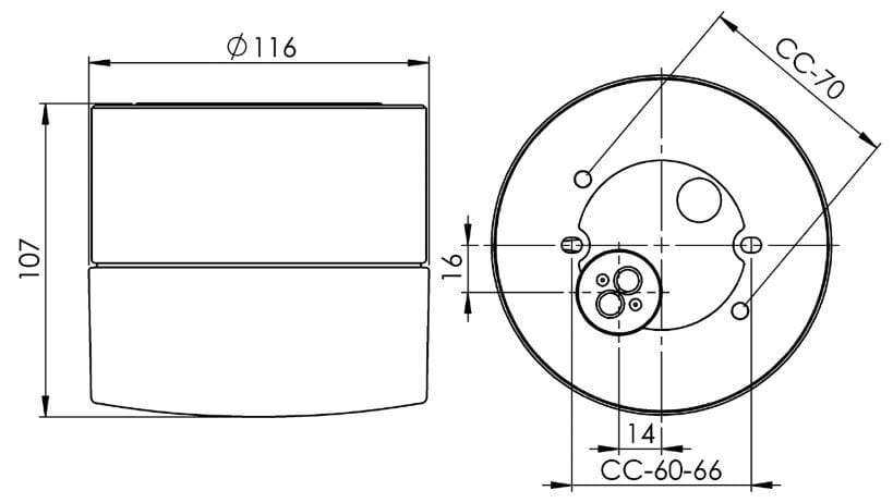 Настенный светильник / потолочный светильник из стекла и фарфора Ifö Electric Aton ARCH-00105200 - Вид №3