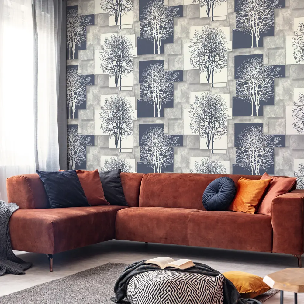 Обои флизелиновые Аспект Ру Каскад бело-синие 1.06 м 70369-46 STLM-2182365 - Вид №3