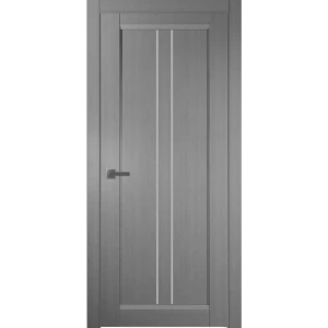 Дверь межкомнатная глухая Челси 80x200 см финиш бумага цвет сильвер с замком