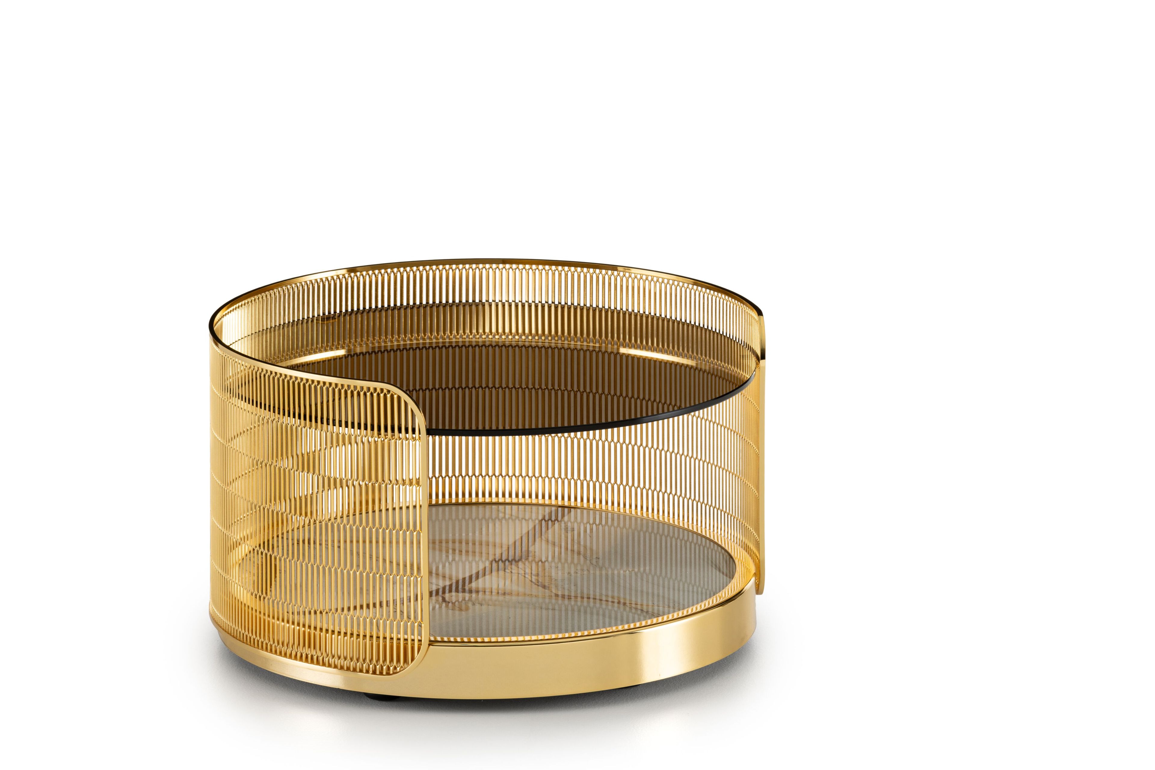 Круглый журнальный столик с изогнутой проволочной сеткой Natevo самогон ARCH-00121122 - Вид №5