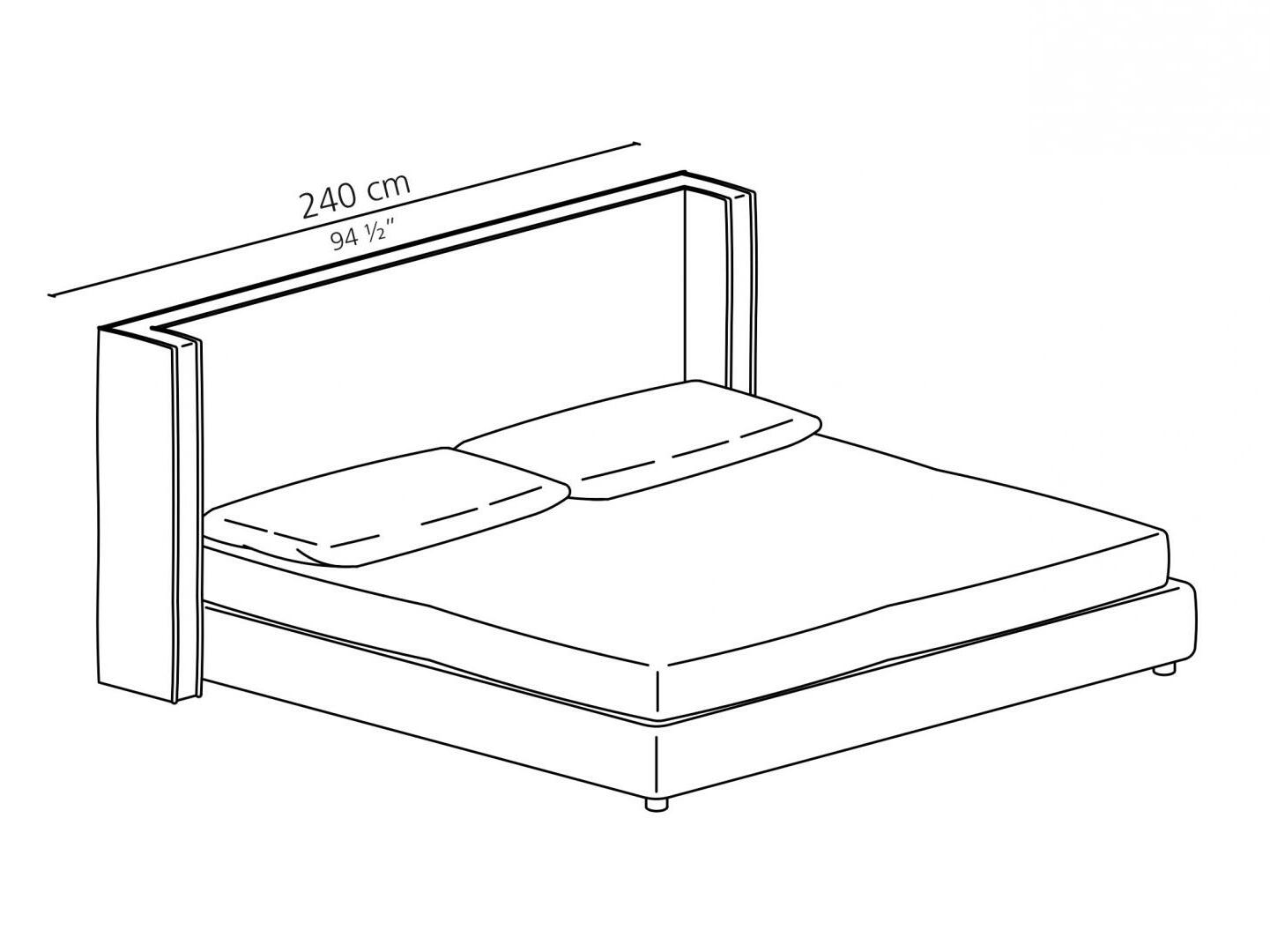 Съемная двуспальная кровать из ткани с мягким изголовьем Casamilano Pillopipe Evo ARCH-00145359 - Вид №4