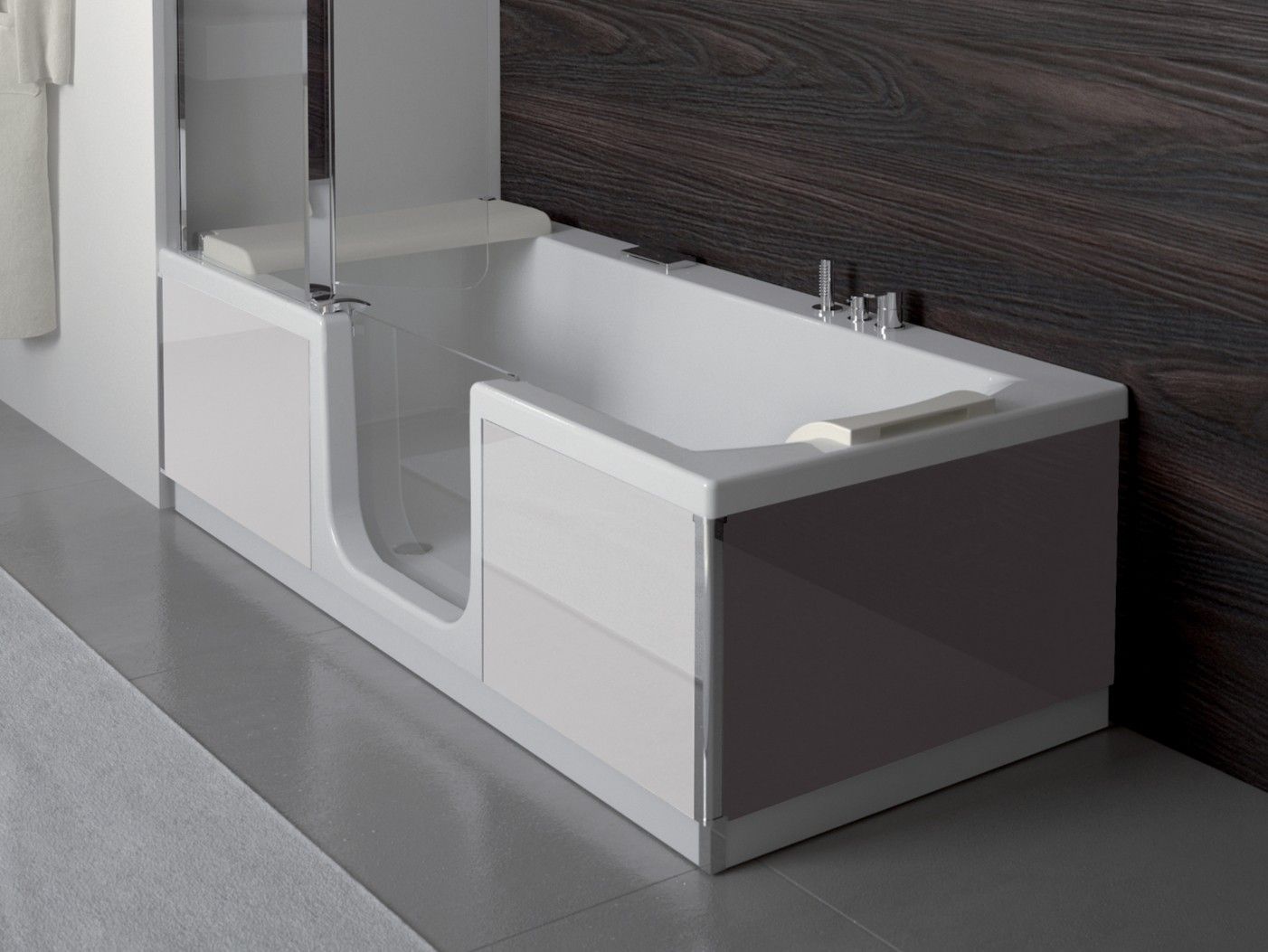 Гидромассажная ванна с дверью с хромотерапией Kinedo COMBI DOUBLE ARCH-00144748 - Вид №1