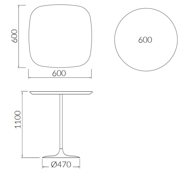Высокий круглый ламинированный стол ALMA DESIGN Малена ARCH-00050428 - Вид №2
