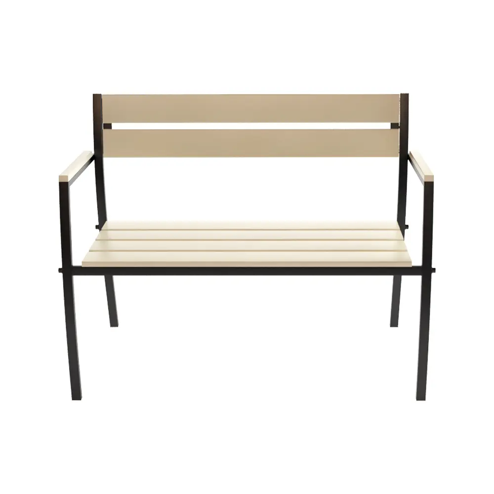 Лавка садовая Garden разборная 113х56х85.6 см дерево/металл белая Santreyd STLM-2090557 - Вид №1