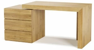 DWFI Прямоугольный стол из фанерованной древесины с ящиками  00002228
