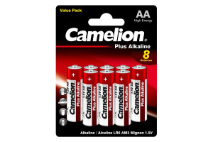 16462478 Батарейка , 1.5В LR6 Plus Alkaline BL-8 LR6-BP8 14133 Camelion