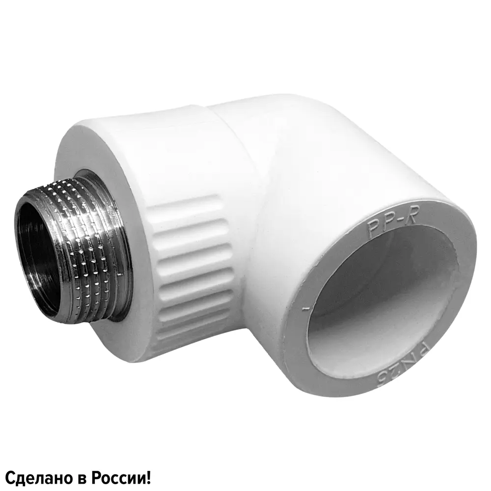 Угол комбинированный 90° Ростерм 3/4"x32 мм НР полипропилен STLM-2014966