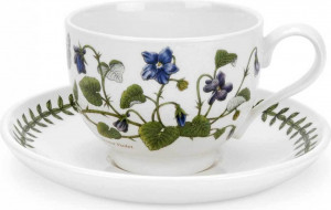 10568609 Portmeirion Чашка чайная с блюдцем Portmeirion Ботанический сад.Фиалка 280мл, фарфор Фарфор