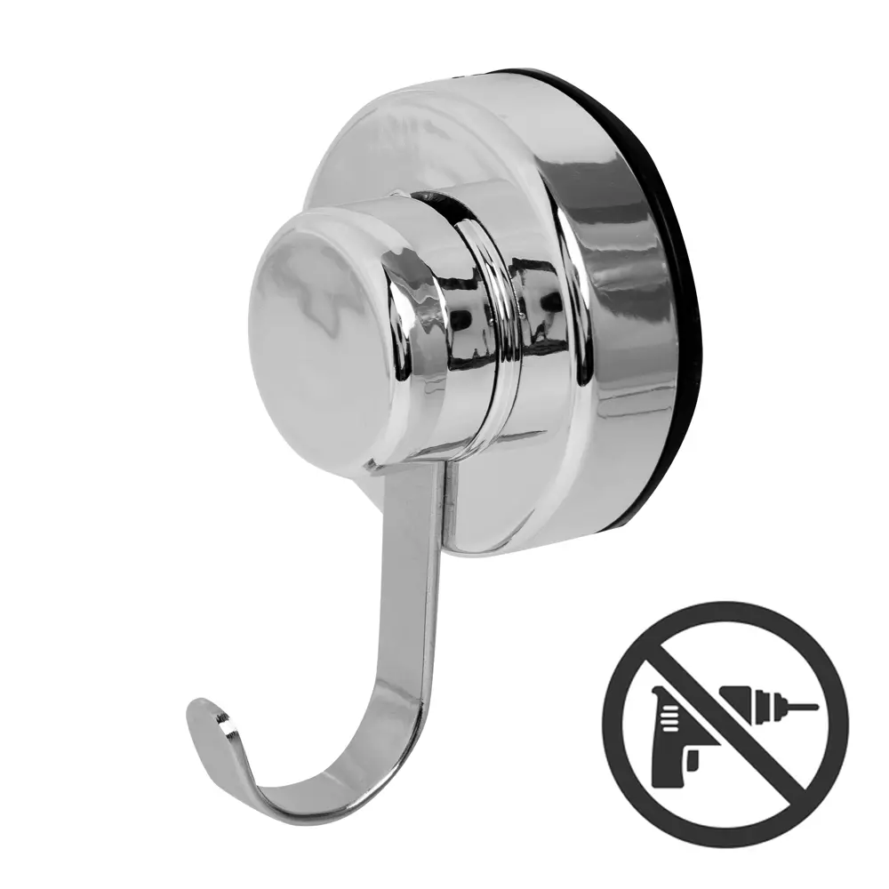 Крючок двухрожковый Sensea «Simply Lock» на присоске цвет хром STLM-2146672