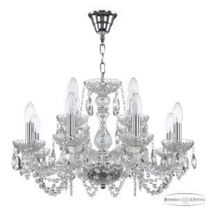 91901483 Люстра подвесная Bohemia ivele crystal 323025 323025 12 ламп 24 м² цвет никель STLM-1367100