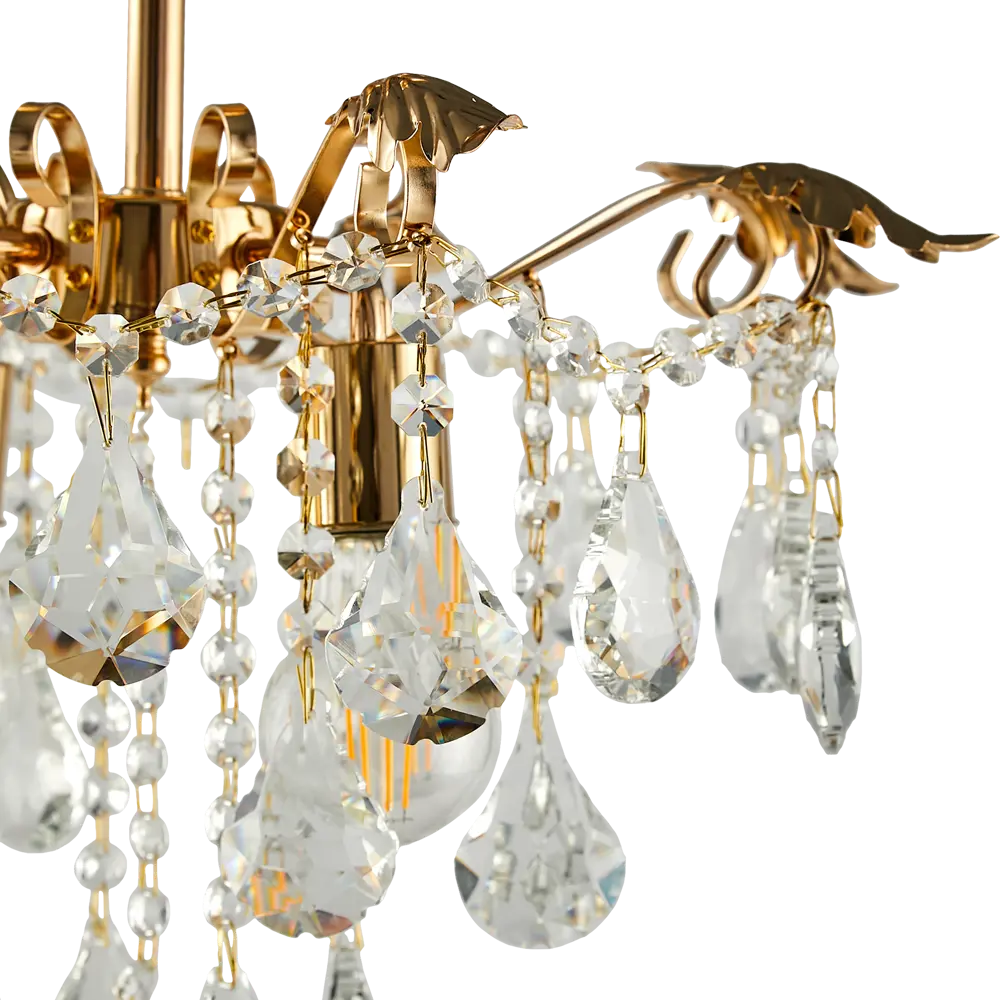 Люстра потолочная хрустальная Escada 1128/4, 4 лампы, 12 м², цвет золотистый STLM-2122339 - Вид №7