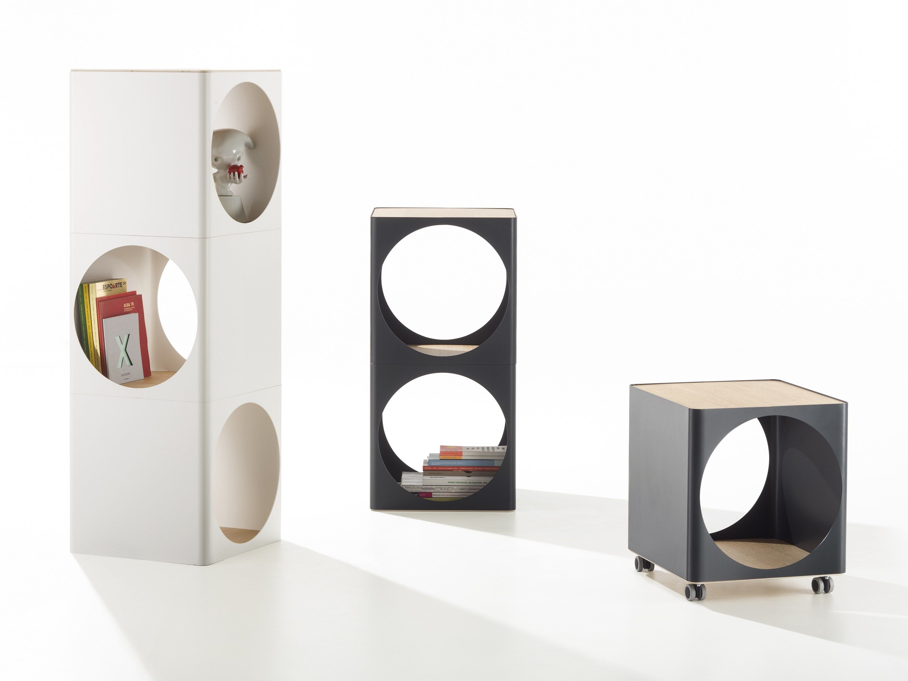 Журнальный столик из листового металла с колесами B-LINE RING ARCH-00129620 - Вид №1