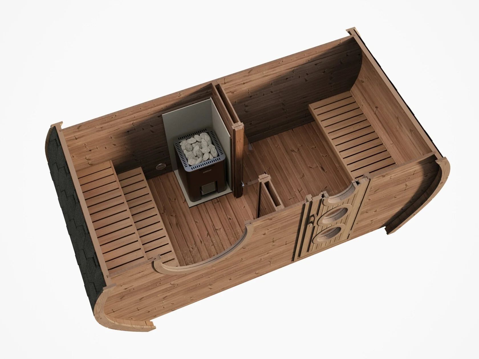 Деревянная сауна на открытом воздухе Saunamo Хоббит ARCH-00021410