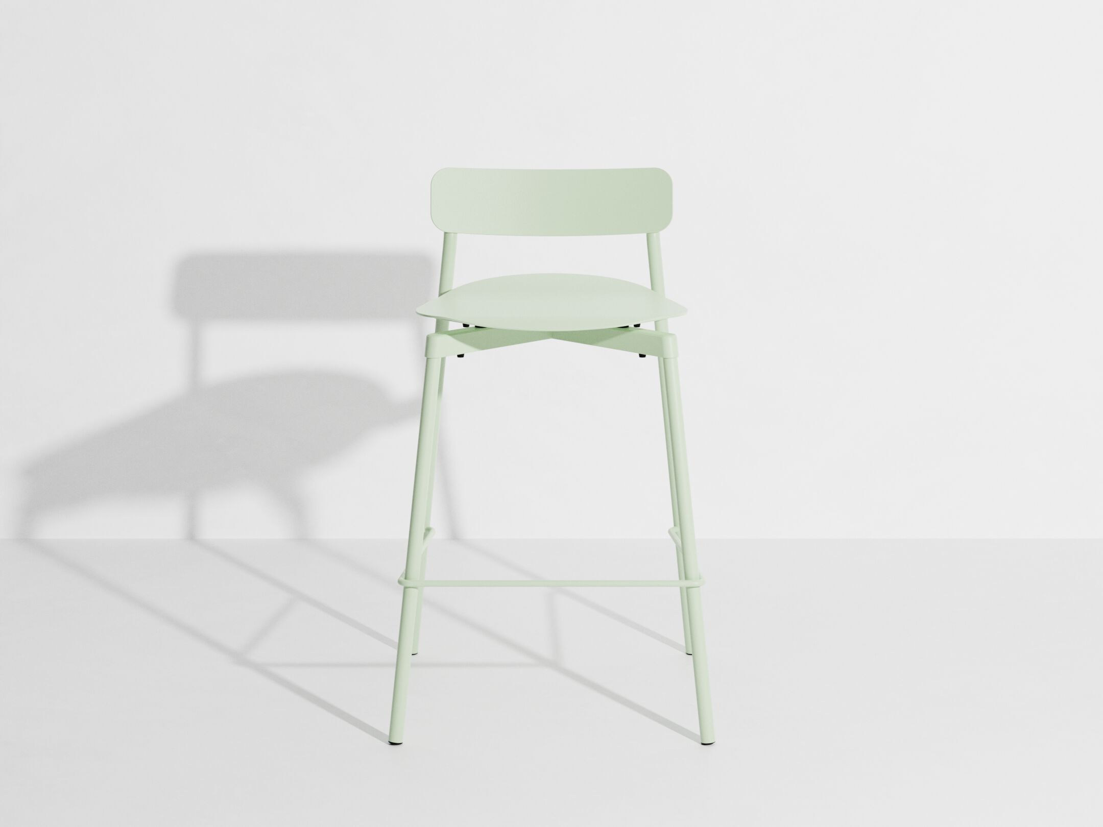 Высокий штабелируемый алюминиевый стул с порошковым покрытием с подставкой для ног Petite Friture Fromme ARCH-00091817 - Вид №11