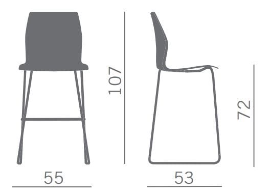 Табурет из полипропилена Kastel Kalea ARCH-00056217 - Вид №4