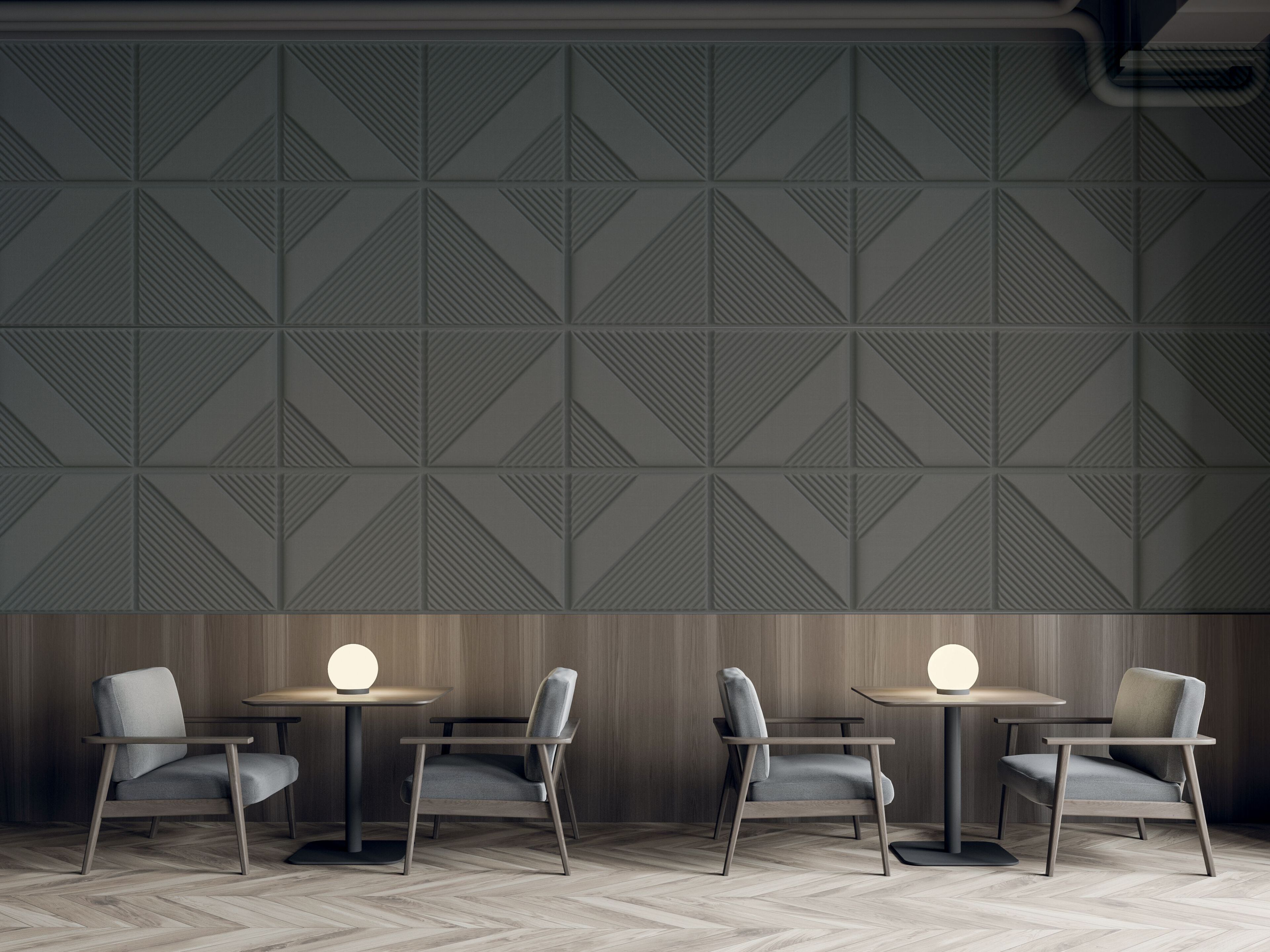 Рециркулированная акустическая панель из полиэфирного волокна Isolspace OBLIQUE ARCH-00052749