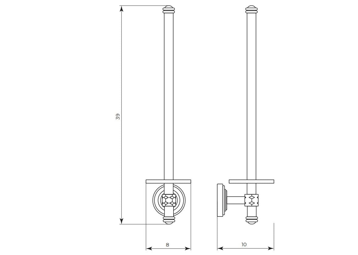 Латунный запасной держатель рулона Gaia Mobili Complements ARCH-00126203 - Вид №2
