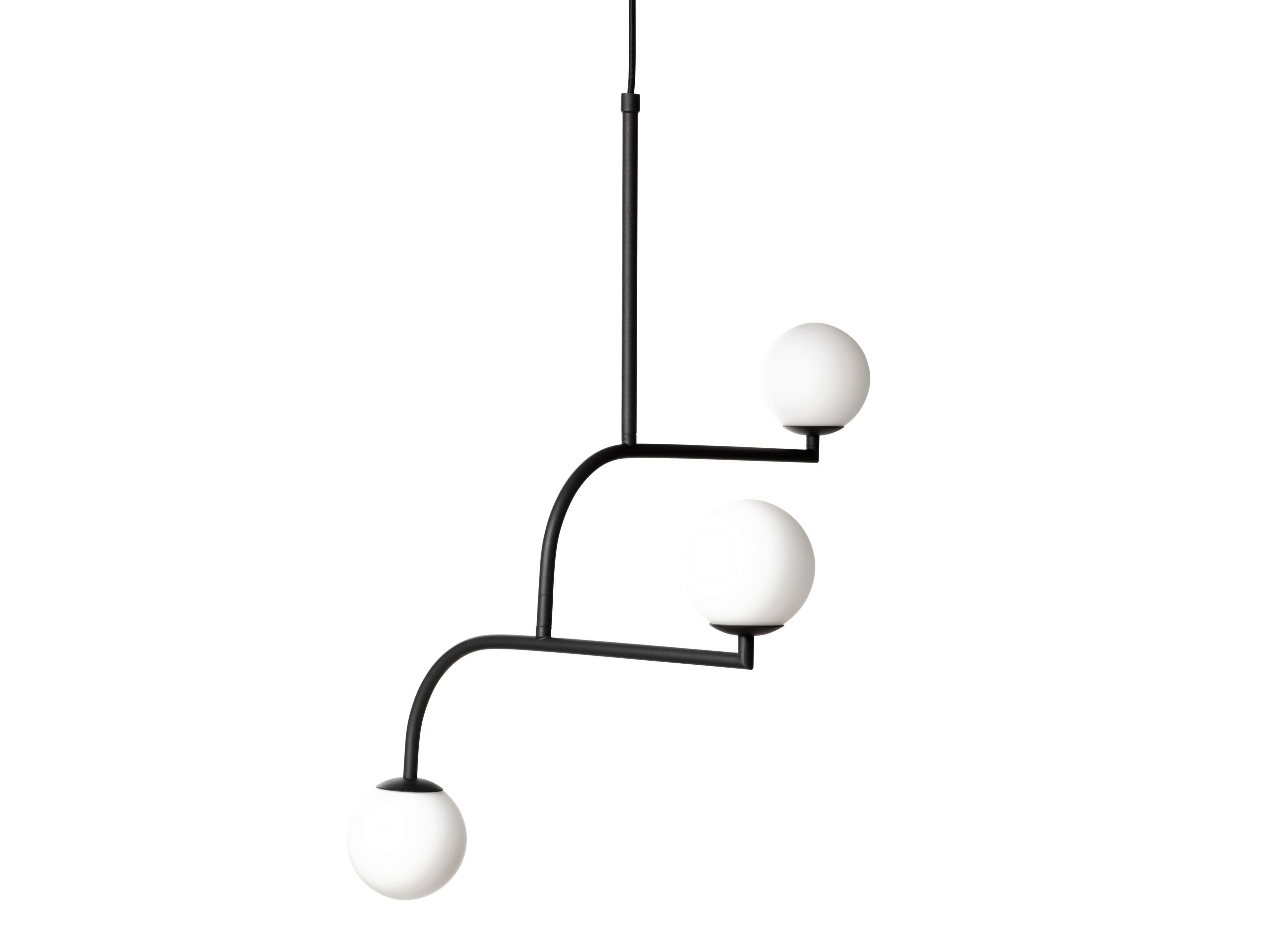 Подвесной светильник из металла и опалового стекла Pholc Mobil ARCH-00133566 - Вид №1