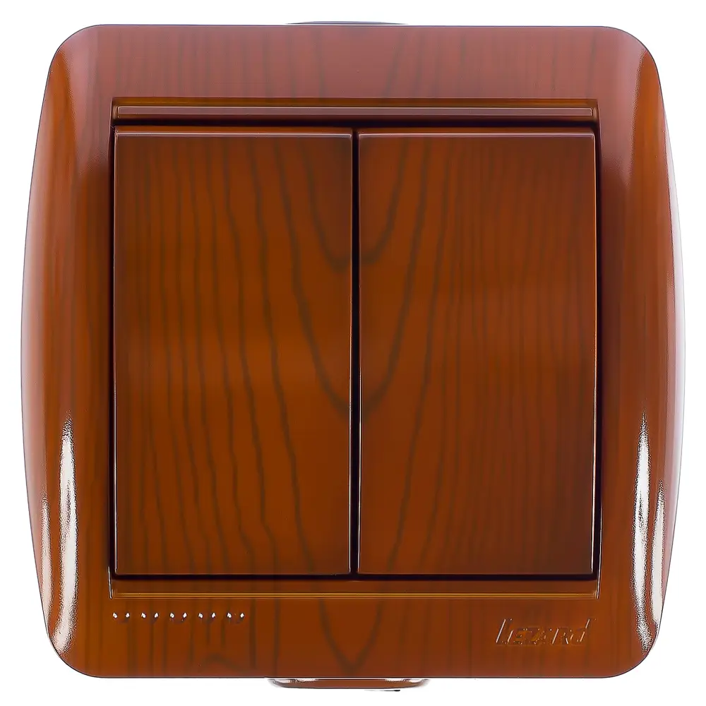 Выключатель накладной Lezard Nata 2 клавиши, цвет сосна STLM-2045795