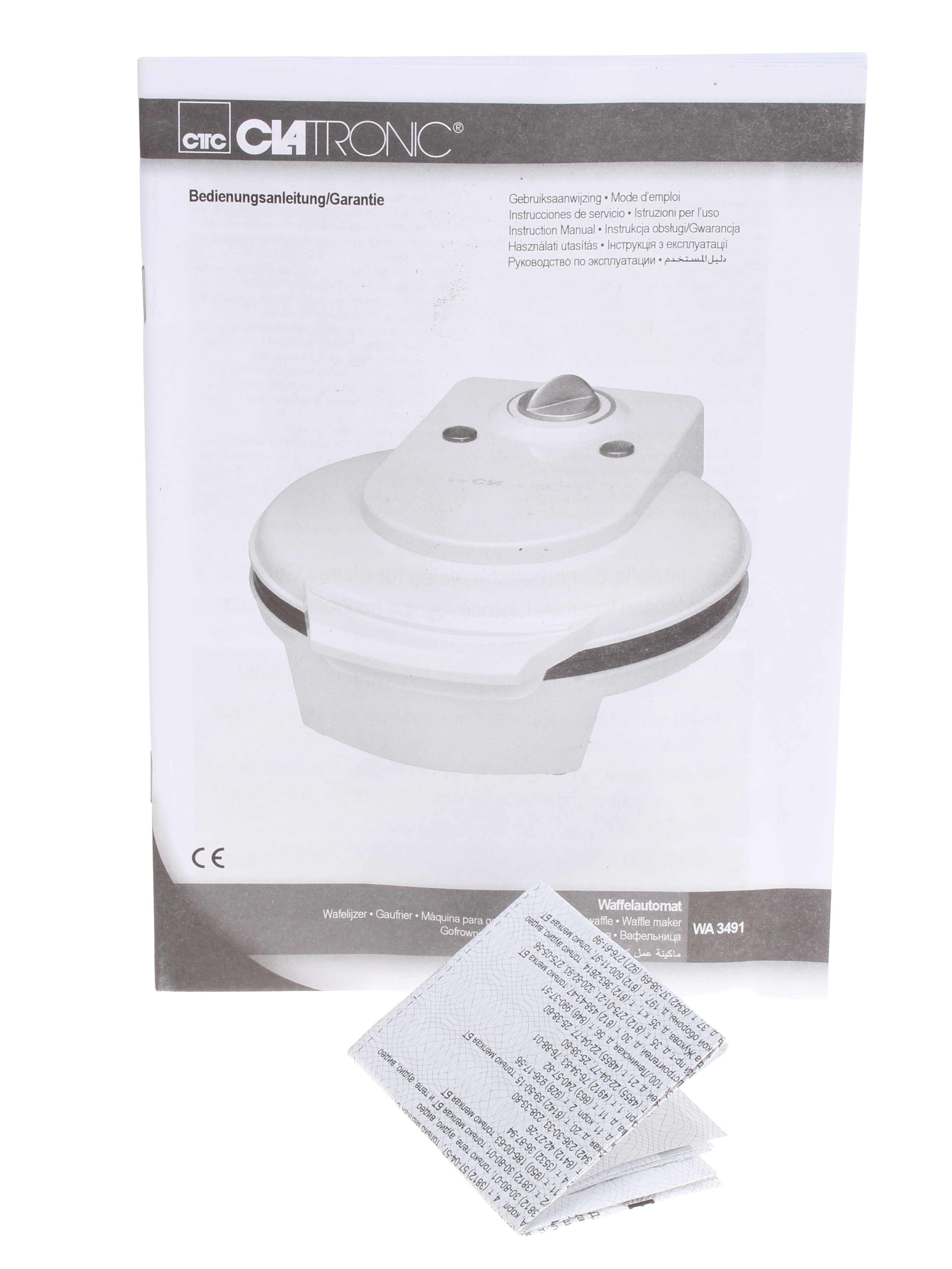 6716745 Вафельница Clatronic WA 3491 черный STDN-0107763 - Вид №8