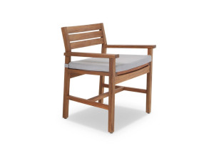 Стул для сада из тикового дерева с подлокотниками